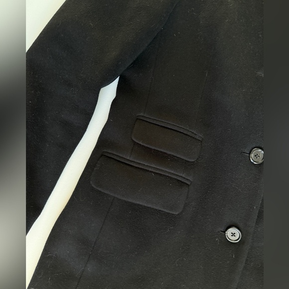 J.Crew Italian wool single breasted black Peacoat with Thinsulate US4 - Picture 4 of 7